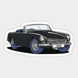 MGB Vintage Car in Black Sticker